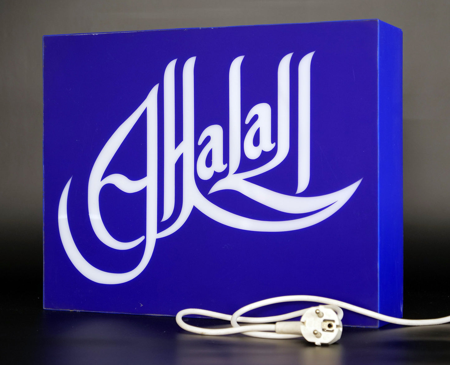 LOCATION ENSEIGNE LUMINEUSE / CAISSON LUMINEUX SIMPLE FACE / HALAL