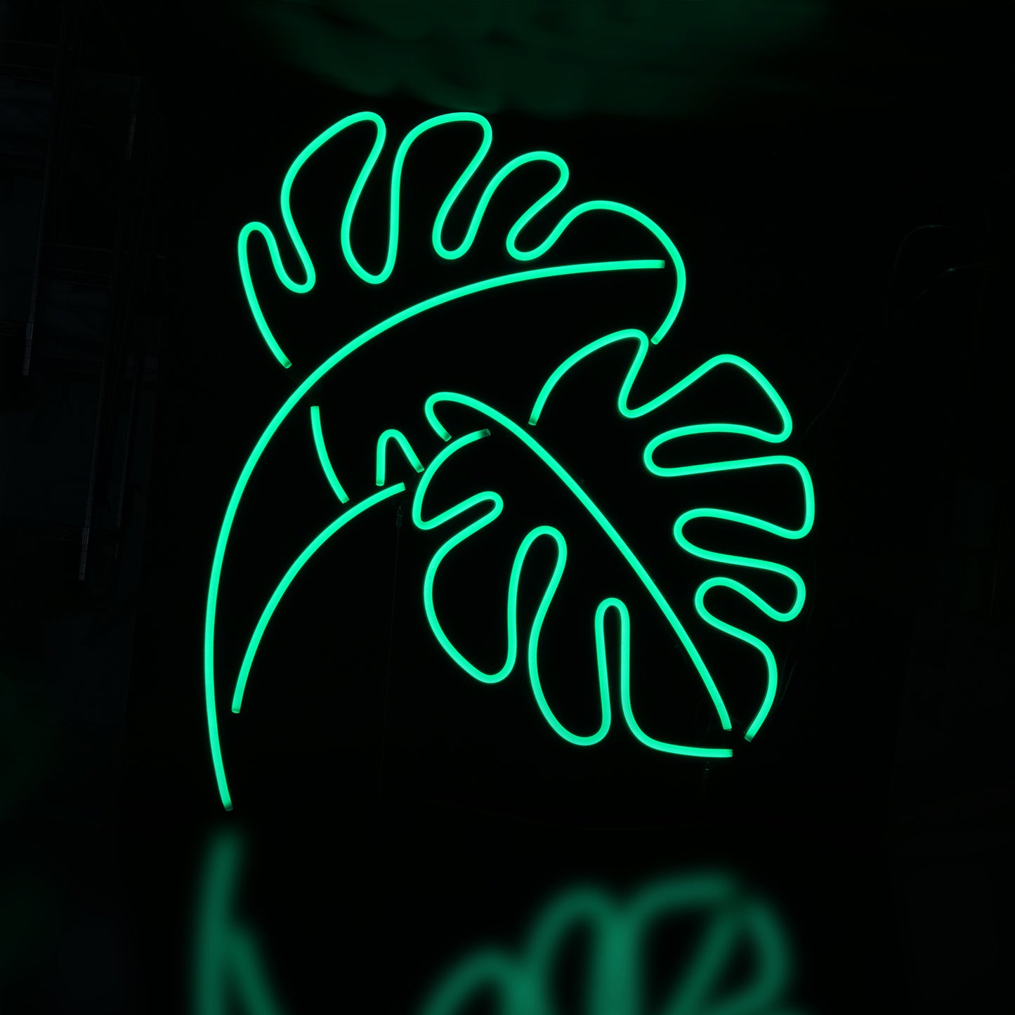 LOCATION GRANDE ENSEIGNE FLEX NEON LED / FEUILLAGE LUMINEUX VERT
