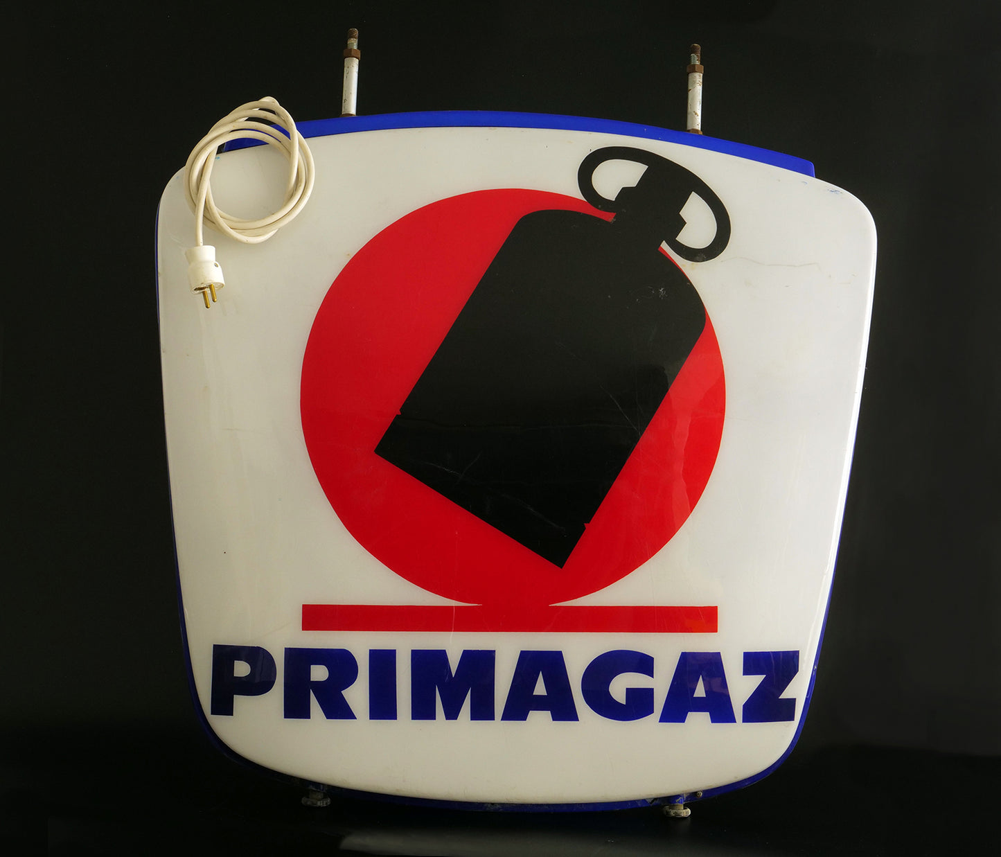 LOCATION GRANDE ENSEIGNE LUMINEUSE / ENSEIGNE DRAPEAU - DOUBLE FACE / PRIM'GAZ