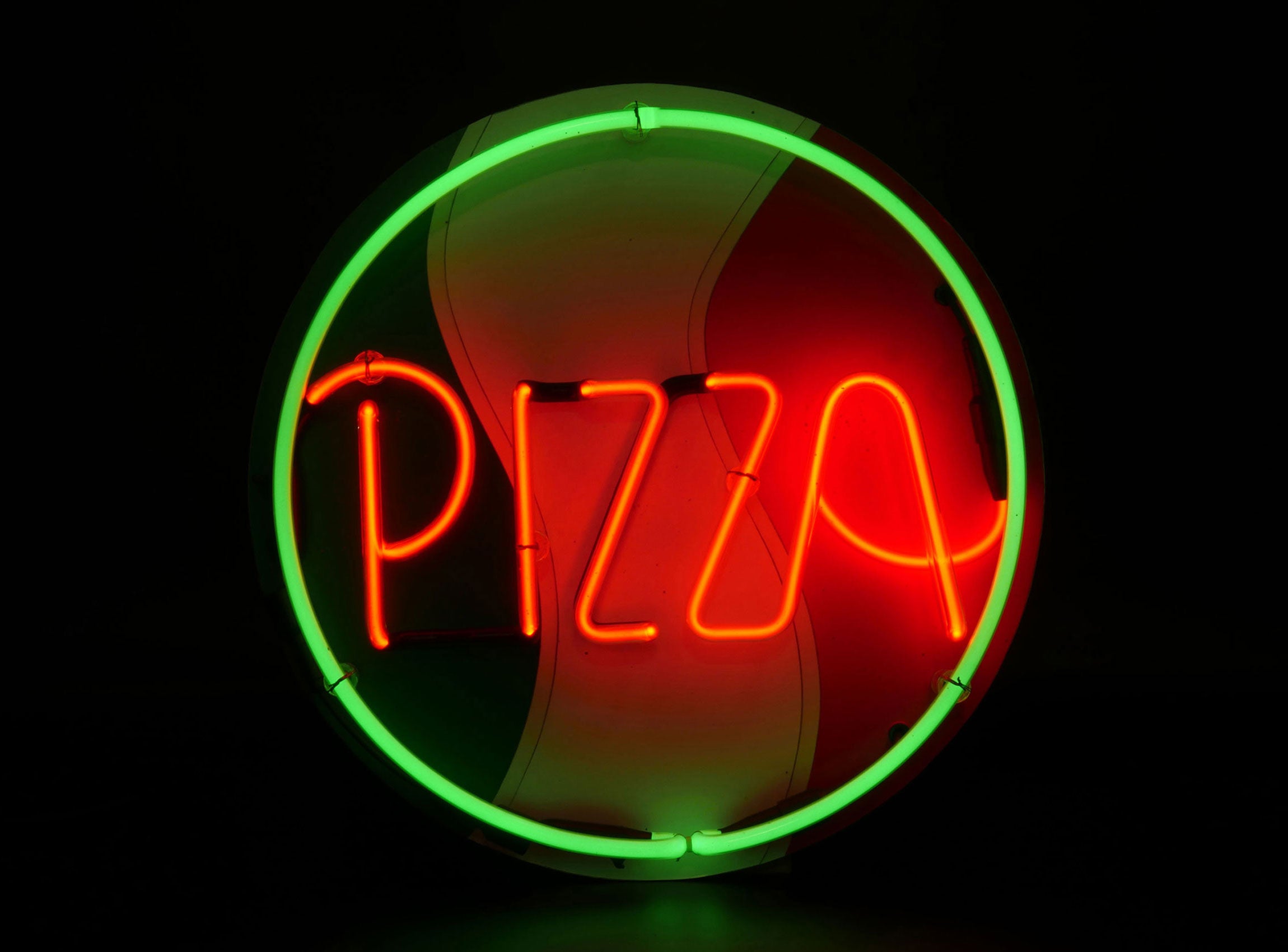 Enseigne lumineuse LED néon logo pizza pour décoration pizzeria Enseigne lumineuse LED néon logo pizza pour décoration pizzeria
