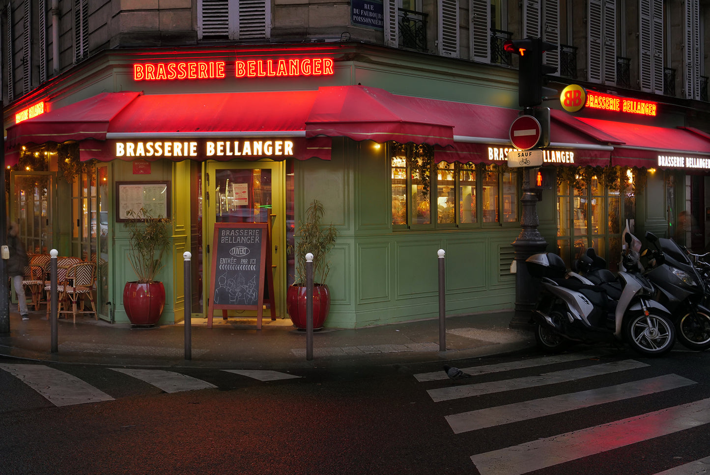 ENSEIGNES LUMINEUSES / BRASSERIE BELLANGER  / PARIS X